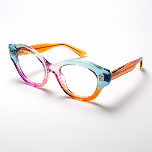 Brille mit dickem Rahmen und Farbverlauf